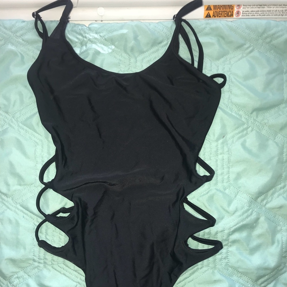 Black One peice bathing suit